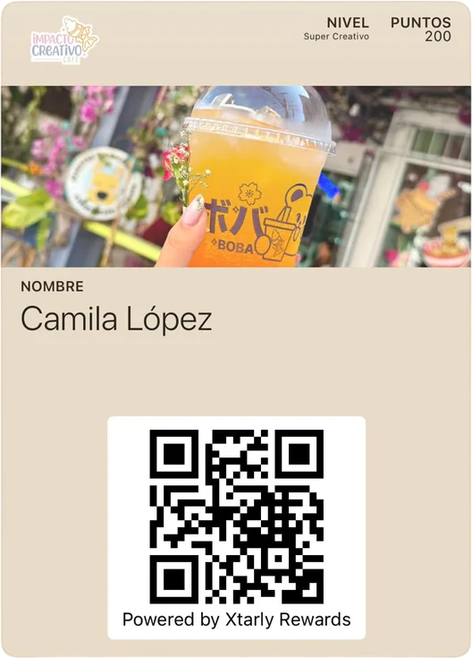 Tarjeta de lealtad de Impacto Creativo Café en Apple Wallet
