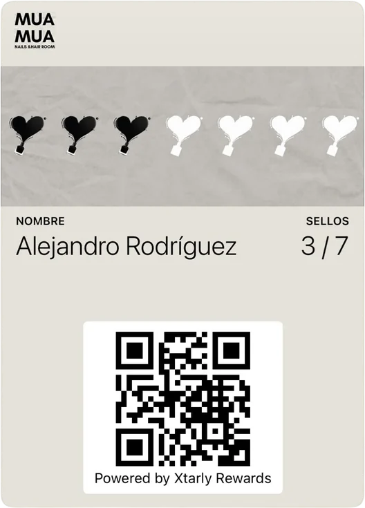 Tarjeta de lealtad de MUAMUA en Apple Wallet