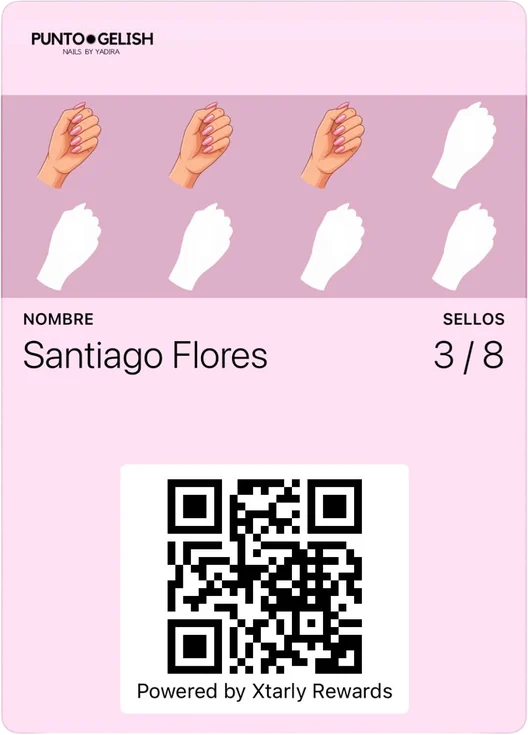 Tarjeta de lealtad de Yadira Arceo Makeup en Apple Wallet